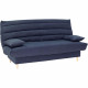 Clic clac 3 places LIV 20 - Tissu Soro bleu foncé - Couchage 125x190 cm - Avec coussins - L193 x P95 x H93 cm