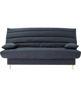Clic clac 3 places LIV 20 - Tissu Soro gris - Couchage 125x190 cm - Avec coussins - L193 x P95 x H93 cm
