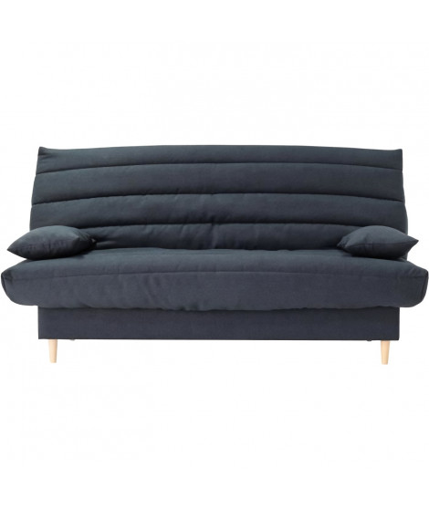 Clic clac 3 places LIV 20 - Tissu Soro gris - Couchage 125x190 cm - Avec coussins - L193 x P95 x H93 cm