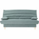 Clic clac 3 places LIV 20 - Tissu Soro vert amande - Couchage 125x190 cm - Avec coussins - L193 x P95 x H93 cm