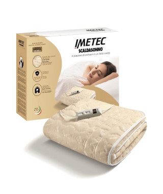 Surmatelas Chauffant - Imetec - Chauffe-lit Pour Lit Double 150 x 80 cm - 2 Commandes avec 2 Températures - Lavable