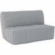 Banquette BZ DREAM - Tissu 100% Coton gris clair - Couchage 140x190 cm