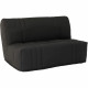 Banquette 2 places BZ DREAM - Tissu 100% Coton noir - Couchage 140x190 cm - L145 x P100 x H90 cm