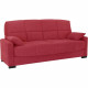 Clic clac 3 places MEGAN 14 - Tissu Soro rouge - Avec accoudoirs - Couchage 130x190 cm - L223 x P96 x H103 cm