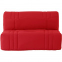 Banquette 2 places BZ DREAM - Tissu 100% Coton rouge - Couchage 140x190 cm - L145 x P100 x H90 cm