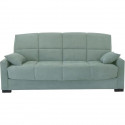 Clic clac 3 places MEGAN 14 - Tissu Soro vert amande - Avec accoudoirs - Couchage 130x190 cm - L223 x P96 x H103 cm