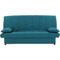 Banquette clic clac 3 places - Tissu 100% coton Bleu canard - Style Contemporain - L 190 x P92 cm - MILA