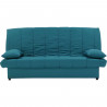 Banquette clic clac 3 places - Tissu 100% coton Bleu canard - Style Contemporain - L 190 x P92 cm - MILA