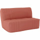 Banquette 2 places BZ DREAM - Tissu 100% Coton terracotta - Couchage 140x190 cm - L145 x P100 x H90 cm