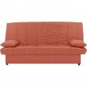 Banquette clic clac 3 places - Tissu 100% coton Terracotta  - Style Contemporain - L 190 x P92 cm - MILA