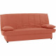 Banquette clic clac 3 places - Tissu 100% coton Terracotta  - Style Contemporain - L 190 x P92 cm - MILA