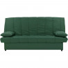 Banquette clic clac 3 places - Tissu 100% coton Vert - Style Contemporain - L 190 x P92 cm - MILA