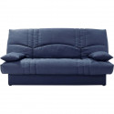 Clic clac 3 places THELMA - Tissu Soro bleu foncé - Couchage 125x190 cm - L190 x P92 x H96 cm