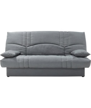 Clic clac 3 places THELMA - Tissu Soro gris moyen - Couchage 125x190 cm - L190 x P92 x H96 cm