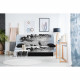 Clic clac 3 places DREAM - Tissu 100% Coton imprimé Parkour gris - Couchage 125x190 cm - L190 x P92 x H96 cm