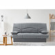 Clic clac 3 places THELMA - Tissu Soro gris moyen - Couchage 125x190 cm - L190 x P92 x H96 cm