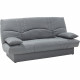 Clic clac 3 places THELMA - Tissu Soro gris moyen - Couchage 125x190 cm - L190 x P92 x H96 cm