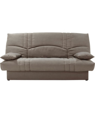 Clic clac 3 places THELMA - Tissu Soro taupe - Couchage 125x190 cm - L190 x P92 x H96 cm