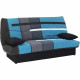 Clic clac 3 places DREAM - Tissu 100% Coton imprimé Piste Bleu - Couchage 125x190 cm - L190 x P92 x H96 cm