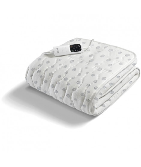 Surmatelas Chauffant - Imetec - 1 Place Adapto, 150x80cm - 6 Températures - 100% Coton Chauffage Rapide - Température Constante