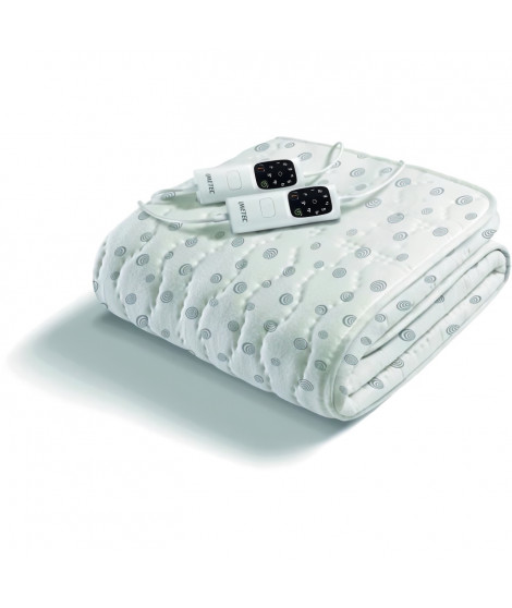 Surmatelas Chauffant - Imetec - 1 Place Adapto, 150x137cm - 6 Températures - 100% CotonC hauffage Rapide - Température Constante