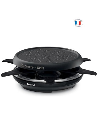 TEFAL RE12A810 Neo Deco Raclette 2en1, Appareil a raclette + grill 6 personnes, Revetement antiadhésif, Sans PBA, Fabriqué en…