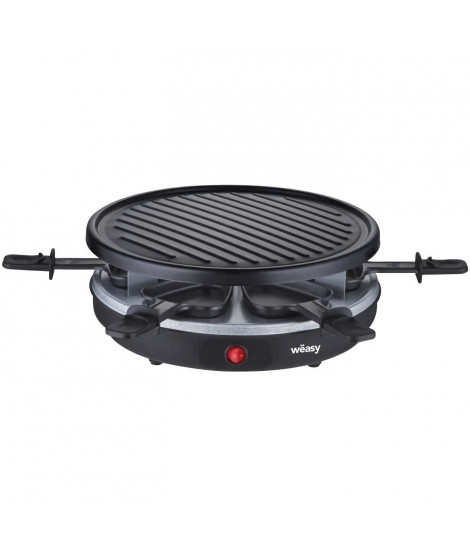 WEASY LUGA60  - Appareil a raclette et grill 4 personnes - 900W - Revetement anti-adhésif - 30x30cm - Plaque amovible