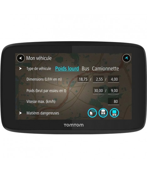 GPS poids lourds TomTom GO Professional 620 - cartographie Europe 49 pays - Wi-Fi intégré - appels mains-libres