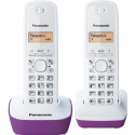 Téléphone sans fil Panasonic KX-TG1612FRF Duo - Répertoire 50 noms - Portée 300m - Blanc Pourpre
