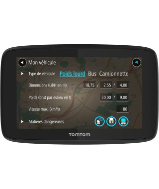 GPS Poids Lourds TomTom GO Professional 520 - Cartographie Europe 49 pays - Wi-Fi intégré - Appels mains-libres