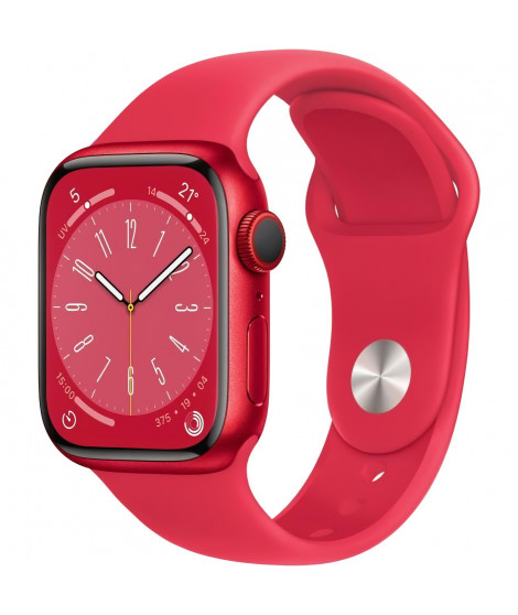 Apple Watch Series 8 GPS + Cellular - 41mm - Boîtier (PRODUCT)RED Aluminium - Bracelet (PRODUCT)RED Sport Band - Regular