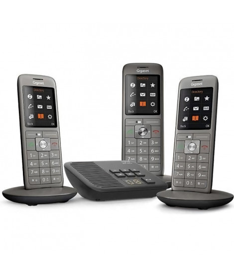 GIGASET Téléphone Fixe CL 660 A Trio Anthracite