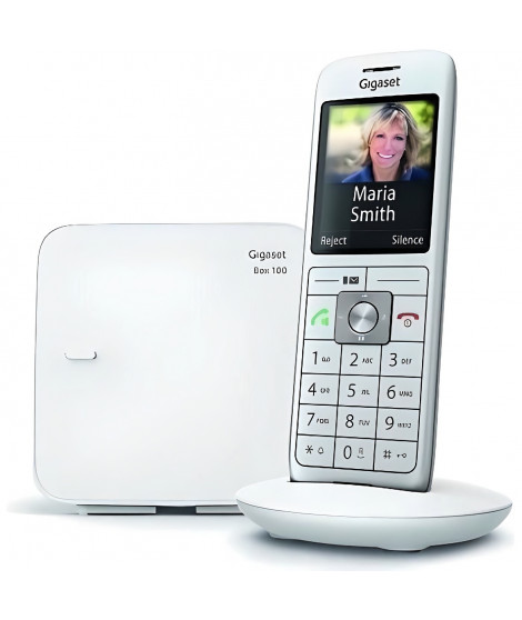Téléphone Fixe GIGASET CL 660 Blanc - Écran couleur rétroéclairé - Répertoire 400 contacts - Mains libres