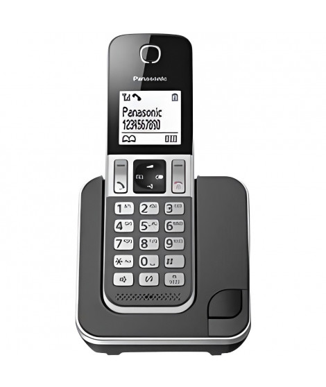 Panasonic KX-TGD310FRG Solo Téléphone sans fil sans Repondeur Noir