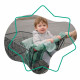 BADABULLE Protege-siege chariot pour enfant, universel, poche de rangement et jouet sensoriel intégrés