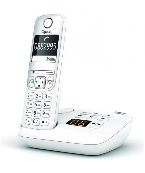 Téléphone Fixe AS690 A Blanc - GIGASET - Sans fil avec répondeur - Mains libres - ID d'appelant