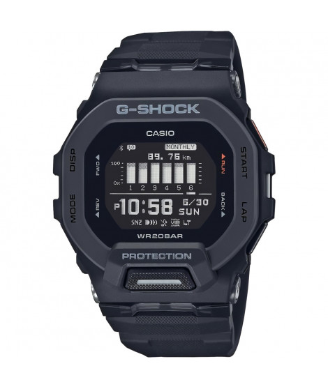 CASIO G-Shock GBD-200-1ER Montre - Résistante aux chocs - Multifonctions - Noir