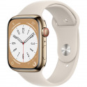 Apple Watch Series 8 GPS + Cellular - 45mm - Boîtier Gold Stainless Steel - Bracelet Starlight Sport Band - Regular
