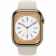 Apple Watch Series 8 GPS + Cellular - 45mm - Boîtier Gold Stainless Steel - Bracelet Starlight Sport Band - Regular