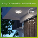 Plafonnier PHILIPS DORIS - LED intégrée 6W - Blanc 4000K - IP54 - Extérieur