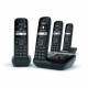 GIGASET Téléphone Fixe AS690 A Quattro Noir