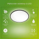 Plafonnier LED Philips SuperSlim 15W Noir IP54 pour extérieur