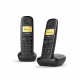 Téléphone sans fil GIGASET A270 Duo Noir - ID d'appelant, Répertoire 80 noms, Mains libres, Ecran LCD monochrome