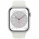 Apple Watch Series 8 GPS - 45mm - Boîtier Silver Aluminium - Bracelet White Sport Band - Regular