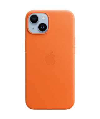 Coque APPLE iPhone 14 cuir Orange