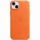 Coque en cuir pour iPhone 14 Plus - Orange