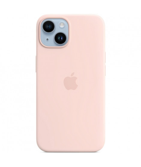 Coque APPLE iPhone 14 silicone Chalk Pink