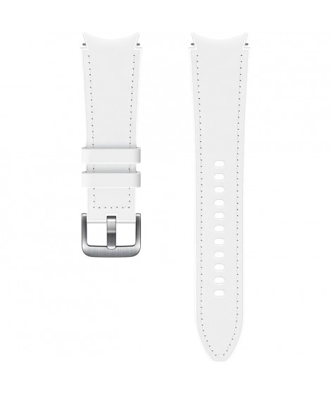Bracelet Galaxy Watch4 / Watch5 Cuir 130mm Blanc