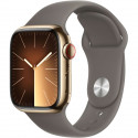 Apple Watch Series 9 GPS + Cellular - 41mm - Boîtier Acier Or - Bracelet Clay Sport Band - S/M
