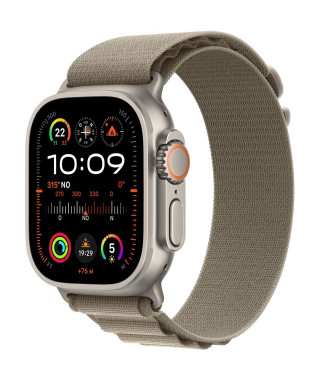 Apple Watch Ultra 2 GPS + Cellular- 49mm - Boîtier Titanium - Bracelet Olive Alpine Loop - Medium